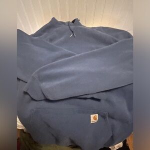 Carhartt blue hoodie tall large